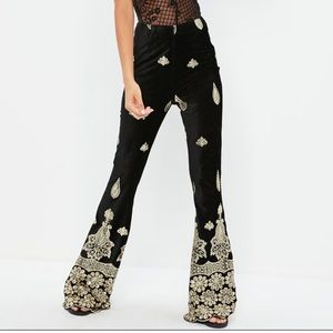 Velvet flare pants